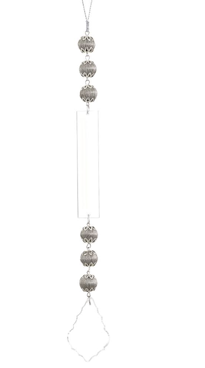 Colgante Gota Plata Bolas 13"