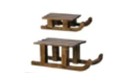 Set 2 Trineo Madera 12"-17 "