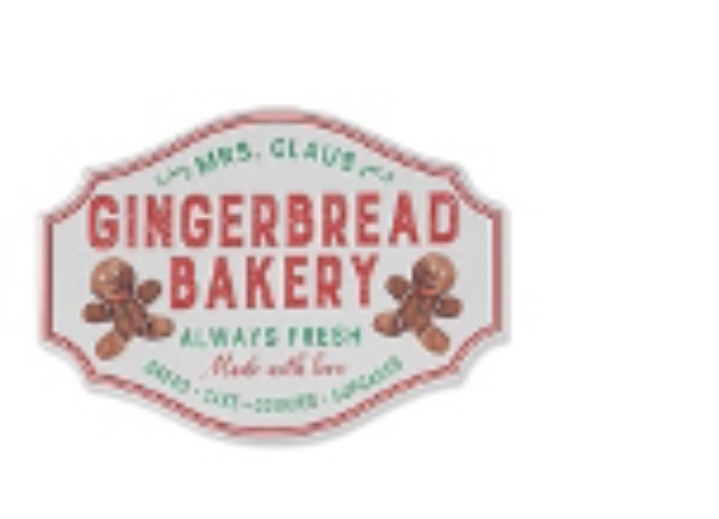 Letrero Metal Gingerbread Bakery