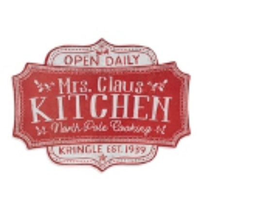 Letrero Mrs. Claus Kitchen