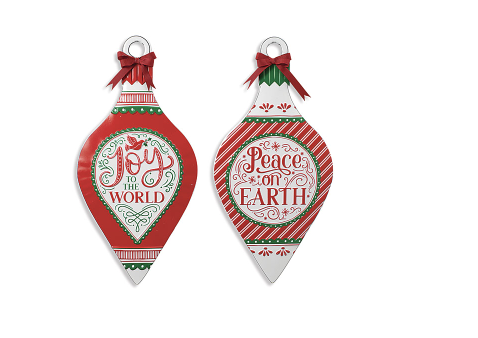 Esfera Metal Plana Peace On Earth