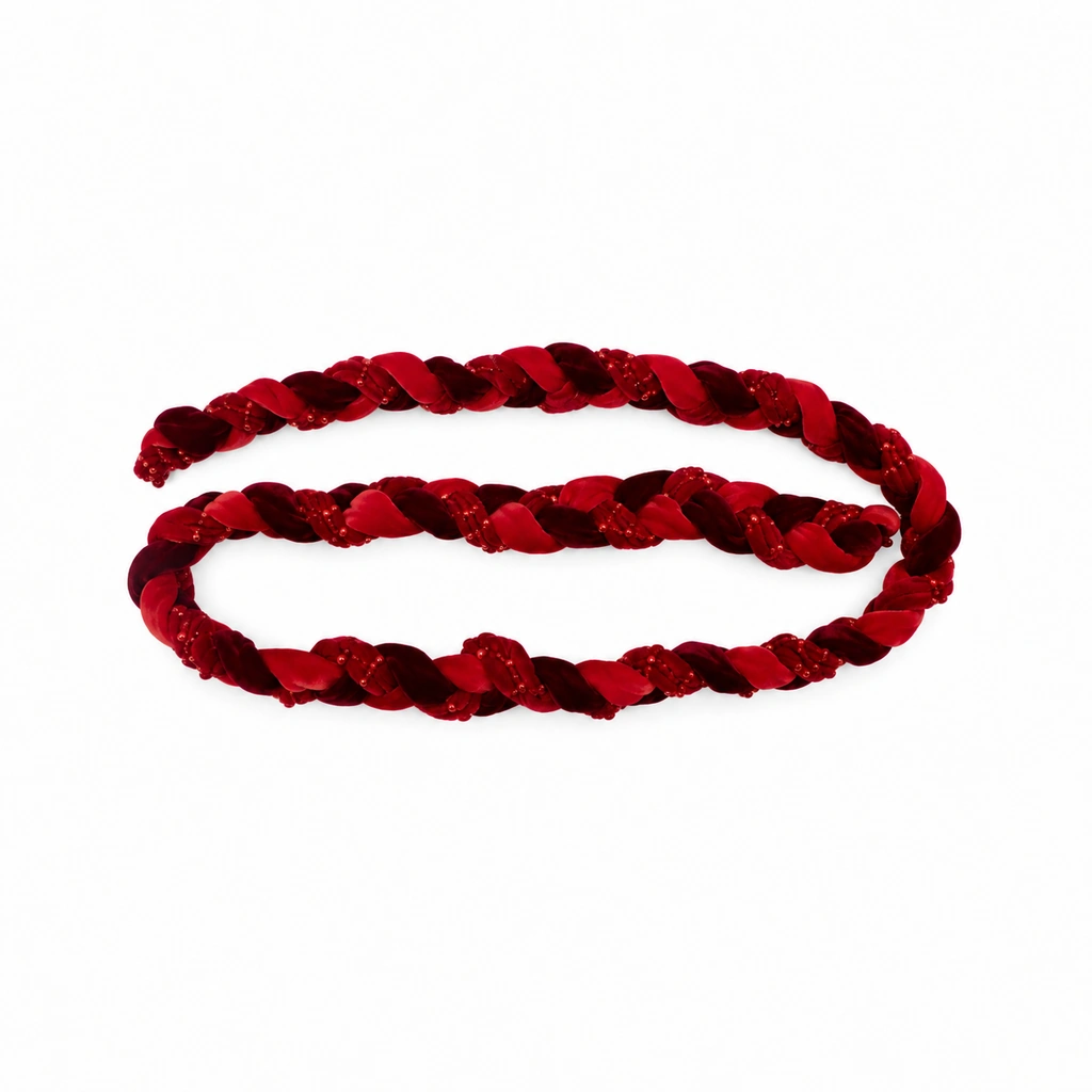 Trenza Terciopelo Rojo  60"