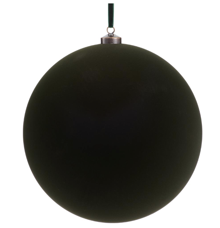 Esfera Verde Terciopelo 8"