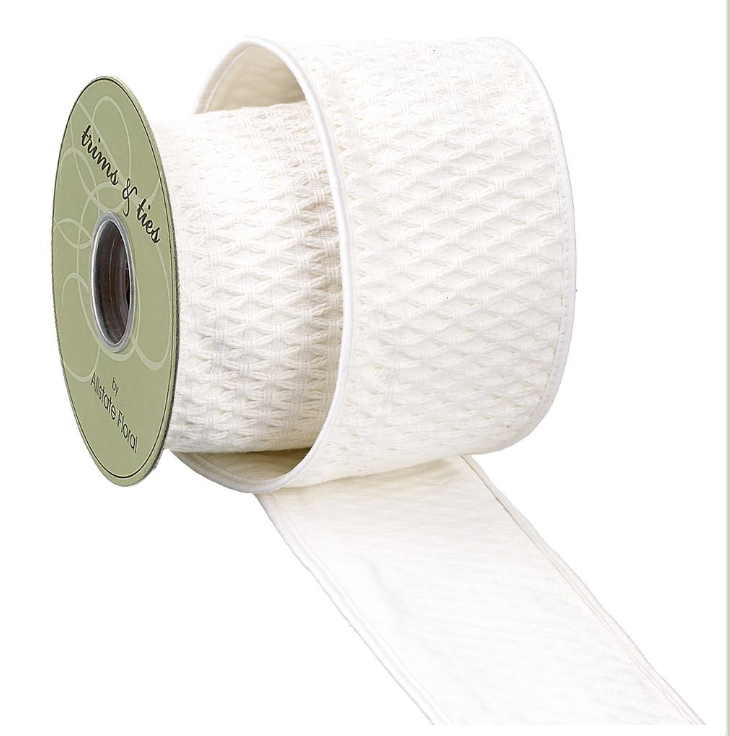 Liston Blanco Waffle 4"WX 5YD