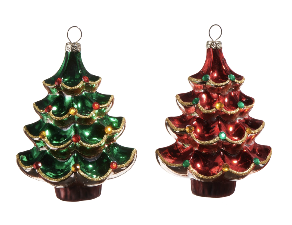 Colgante Set 2 Pino Navidad 4.5"