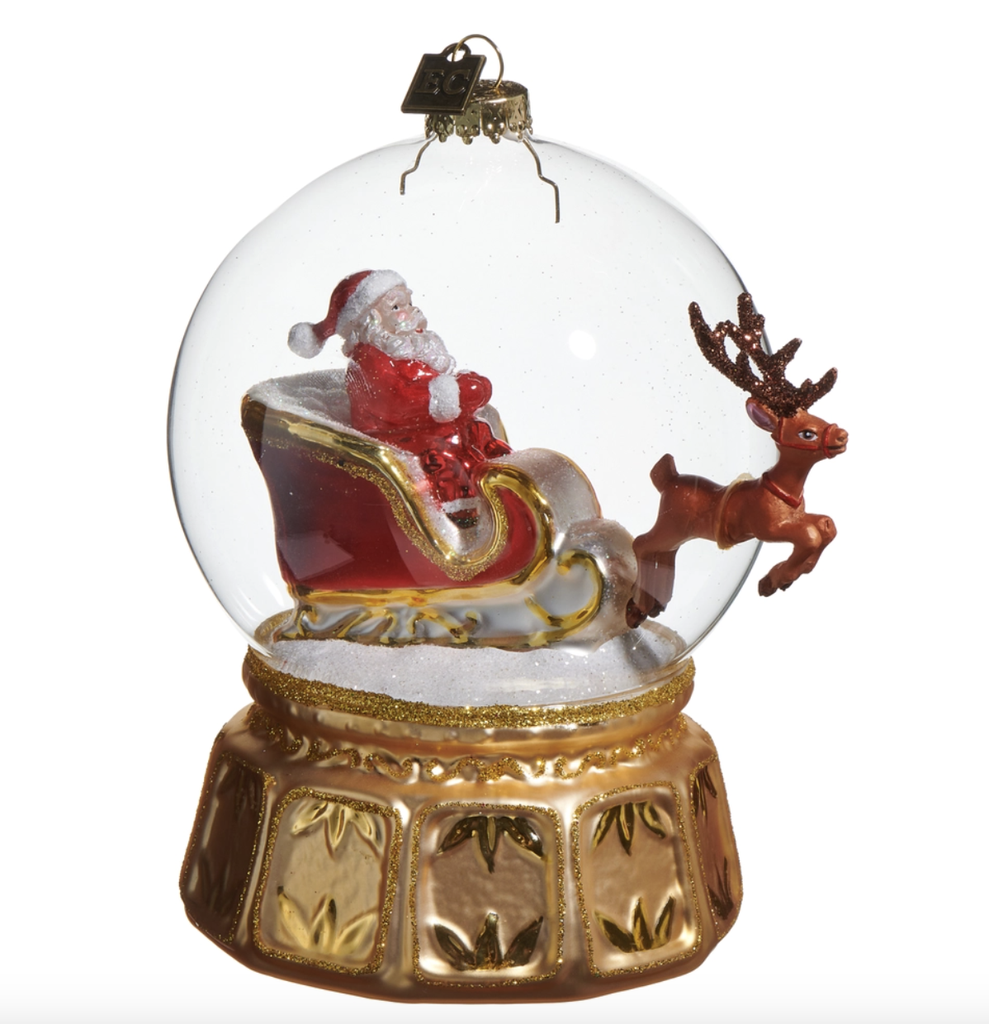 Colgante Bola De Cristal Santa 5.5"