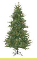 Pino Verde Piñas 9'x72" 1800 Led