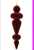 Finial Terciopelo Vino 10"