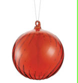 Esfera Rojo Cristal 4"