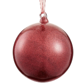 Esfera Rojo Cristal 6"