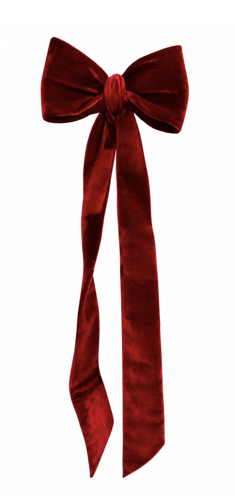 Moño Rojo Terciopelo Jumbo 2m