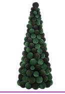 Arbol Esfera Terciopelo Verde 1.5m