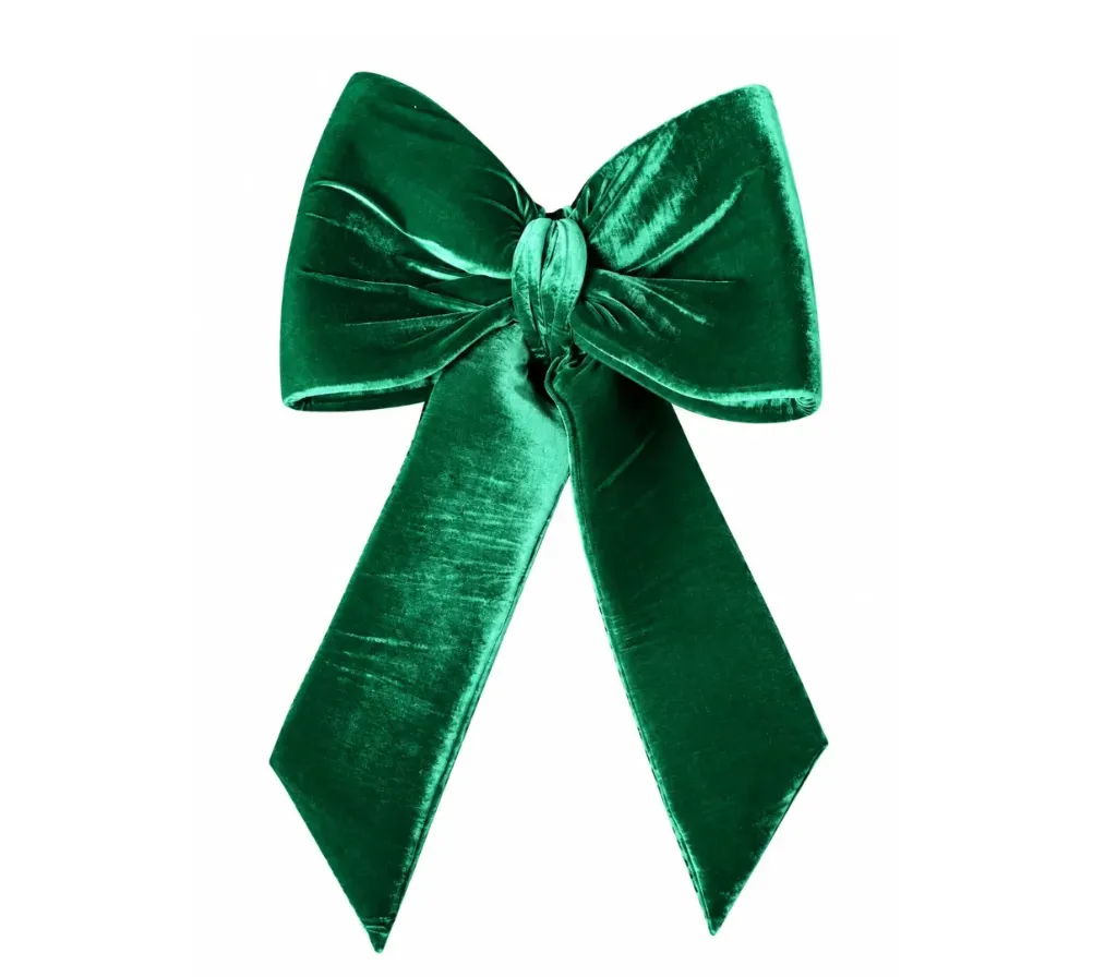 Moño Terciopelo Verde 1m