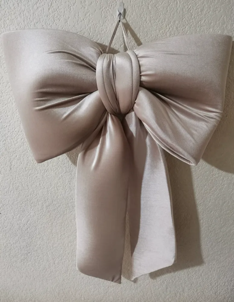 Moño Beige Terciopelo 1m