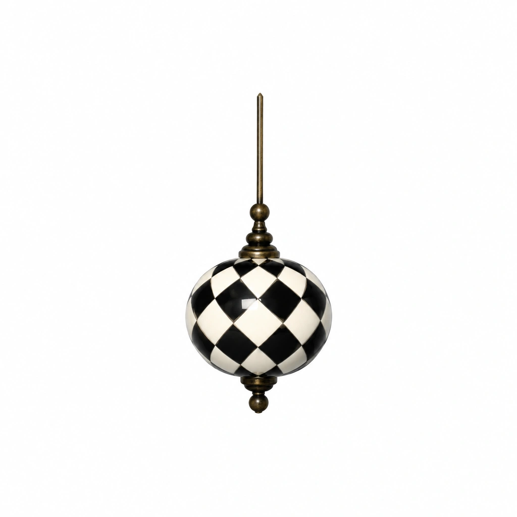[SM004] Esfera Blanco Negro Rombo 30cm