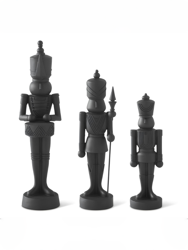 Set 3 Cascanuez Negro Mate