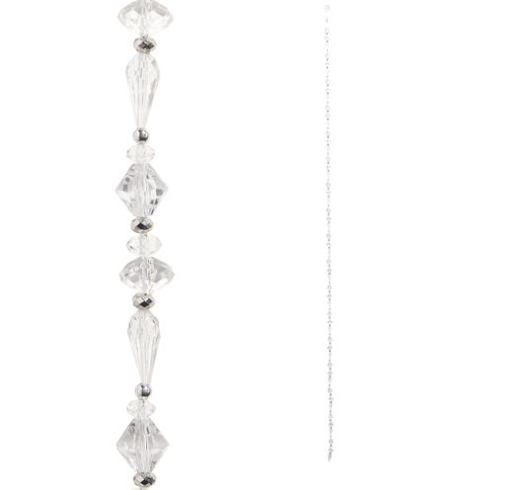 Guirnalda Piedra Bola Plata 5'