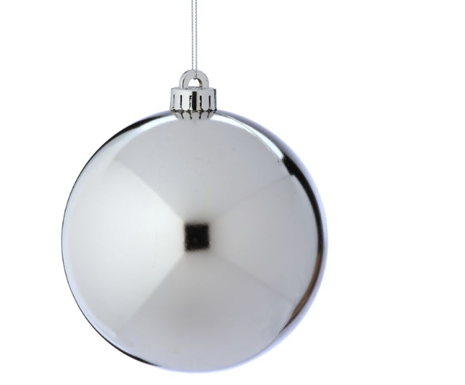 Esfera Plata Shiny 140mm Set 2