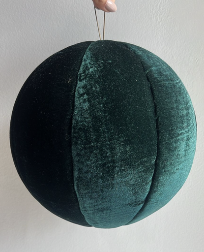 Esfera Terciopelo Verde Navidad Mega