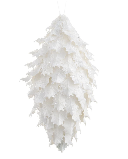 [XM0463-WH] Piña Blanco Hoja 11"