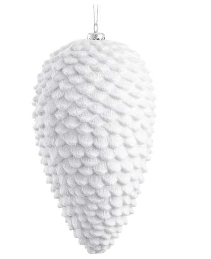 [XM2160-WH] Piña Blanco Terciopelo 12"