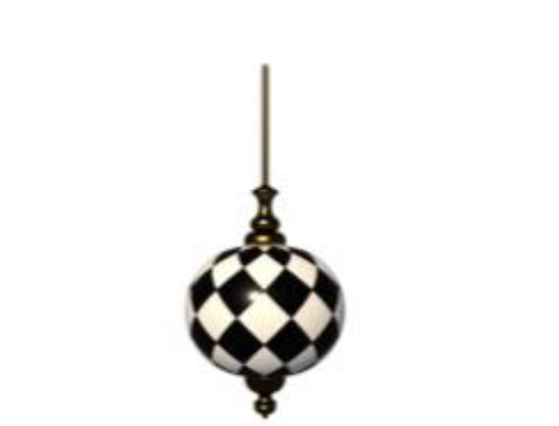 [SM003] Esfera Blanco Negro Rombos 30cm