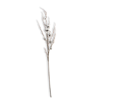 [51574A-SI] Vara Plata Cascabel 36"